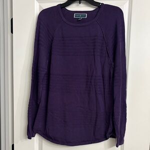 Karen Scott Purple Long Sleeve Top Medium Cotton